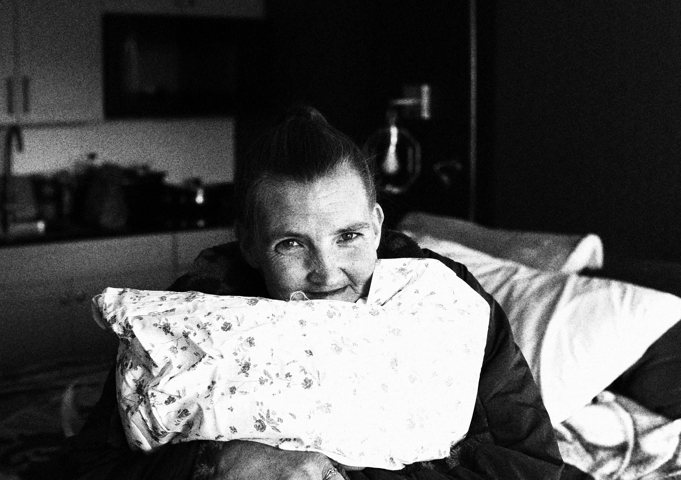 Happy Shelter Resident